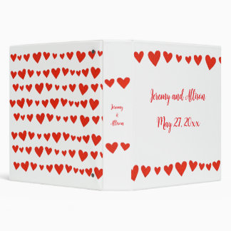 Red Hearts Custom Wedding Binders