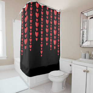 Red Hearts Cute Valentine's Black