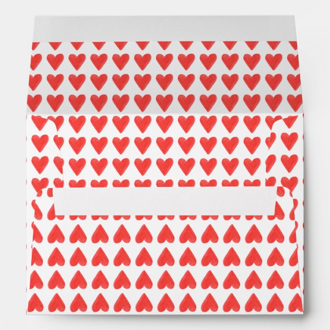 Red Hearts Envelope (Back (Bottom))