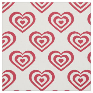 Red Hearts Fabric