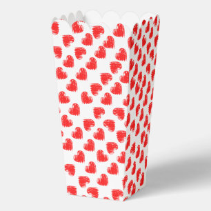 Red hearts favor box