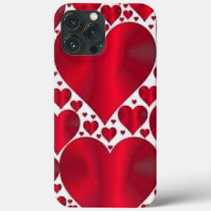 RED HEARTS FOR VALENTINE'S DAY iPhone 13 PRO MAX CASE