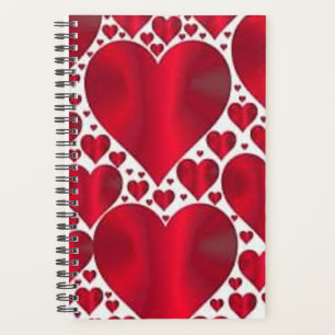 RED HEARTS FOR VALENTINE'S DAY PLANNER