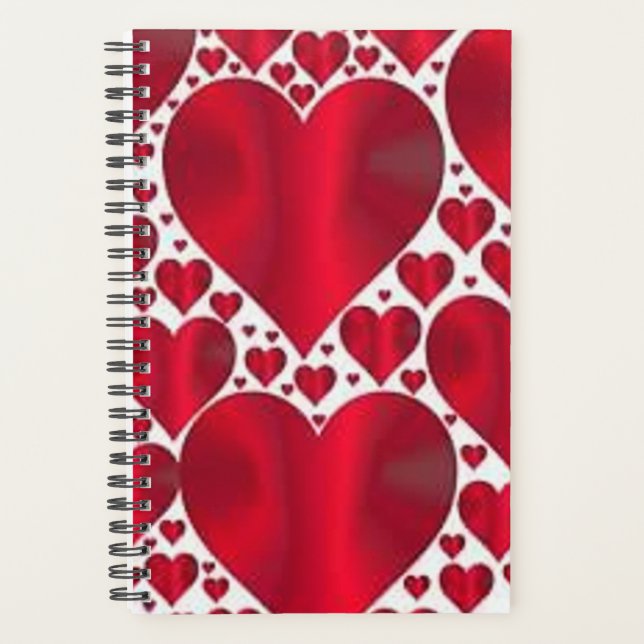 RED HEARTS FOR VALENTINE'S DAY PLANNER (Front)