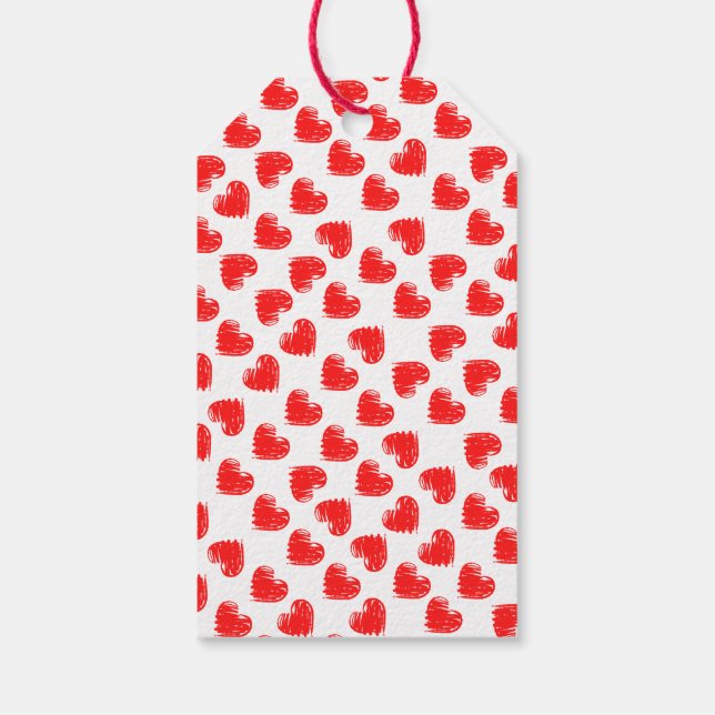 Red hearts gift tags (Back)
