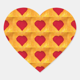Red Hearts Heart Sticker