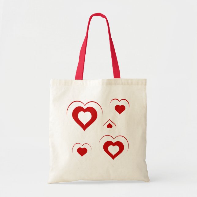 Red Hearts Inside hearts Tote Bag (Front)