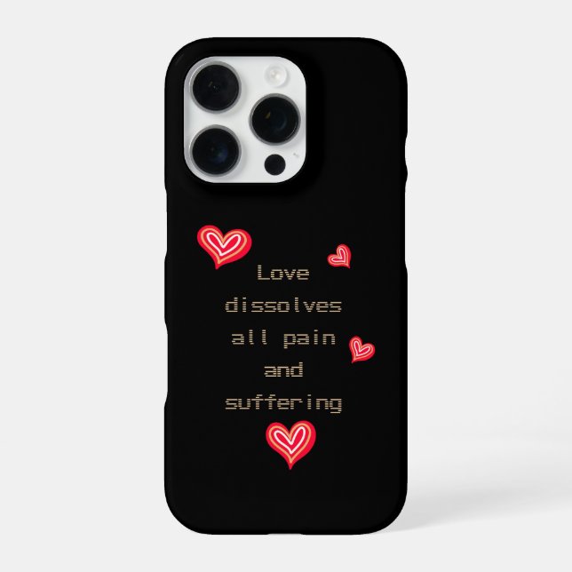 Red hearts iPhone case (Back)