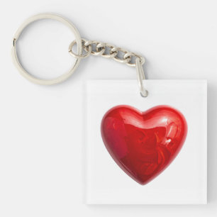 Red hearts keychain