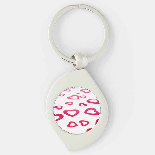 Red hearts keychain (Front)