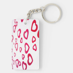 Red hearts keychain