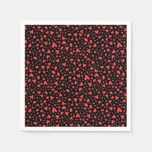 Red Hearts & Kisses Napkin