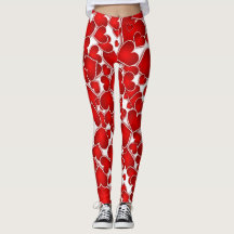 Red Hearts Leggings
