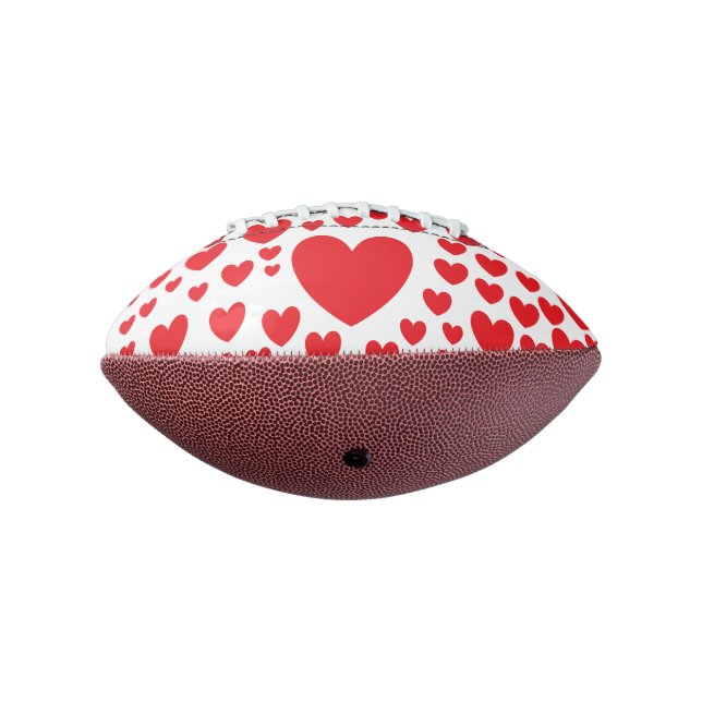Red Hearts Mini Football (Rotated 270)