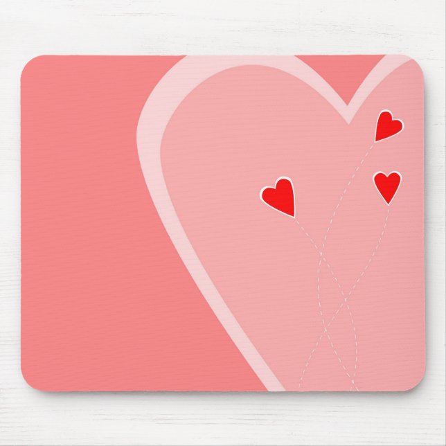 Red Hearts Mouse Pad (Front)