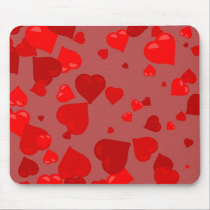 Red Hearts Mouse Pad