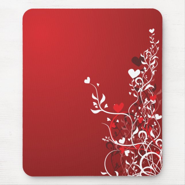 Red Hearts Mouse Pad (Front)