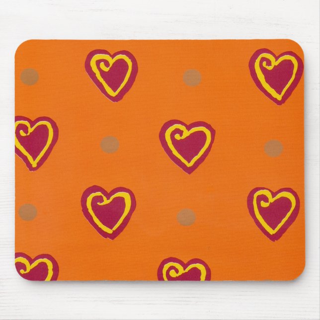 Red Hearts Mouse Pad (Front)