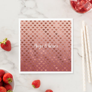 Red Hearts Ombre     Napkin