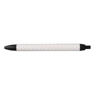 red hearts on white black ink pen