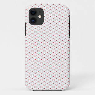 red hearts on white iPhone 11 case