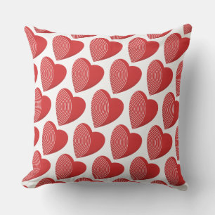 Red Hearts Outdoor Pillow