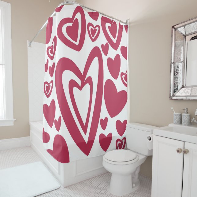 Red Hearts Pattern #1 #love #decor #art (In Situ)