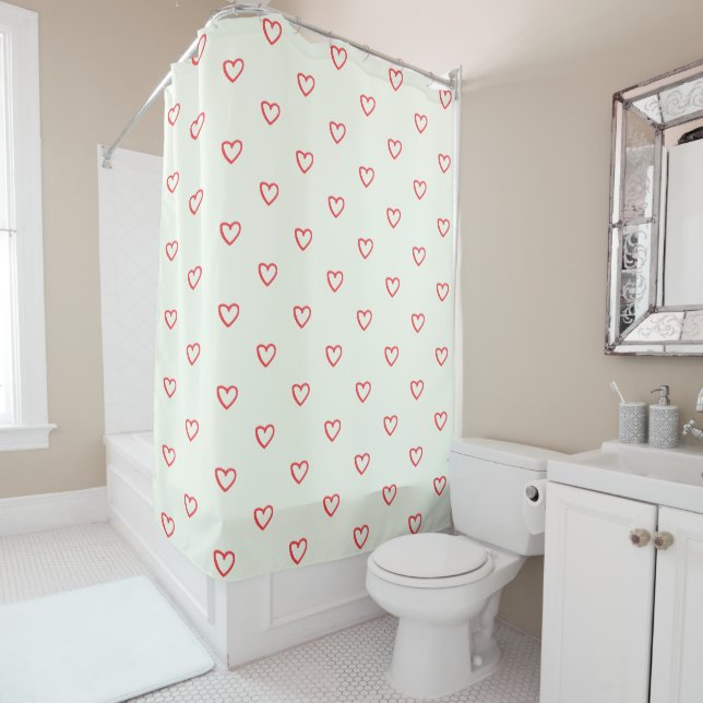 Red Hearts Pattern, Cute, Love (In Situ)