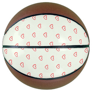 Red Hearts Pattern, Cute, Love Basketball