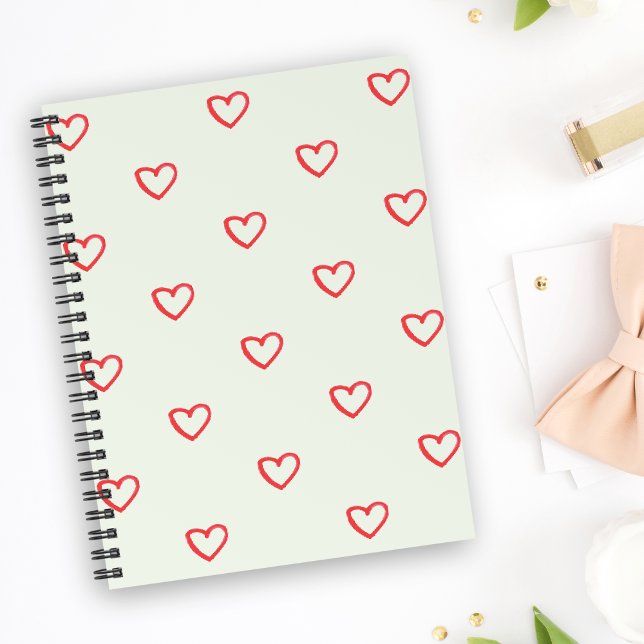 Red Hearts Pattern, Cute, Love Planner (Creator Uploaded)