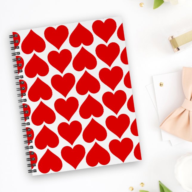 Red Hearts Pattern, Romantic, Love Planner (Creator Uploaded)