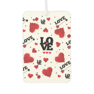 Red Hearts Pattern Valentine's Day Air Freshener