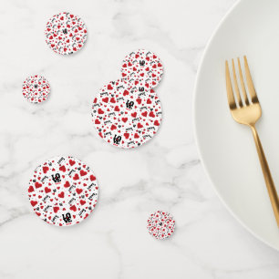 Red Hearts Pattern Valentine's Day Confetti
