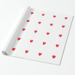 Red Hearts Patterns White Weddings Anniversaries Wrapping Paper<br><div class="desc">Red heart designs patterns in solid white background. Perfect romantic gift wrapping papers for for weddings,  anniversary,  engagements,  birthdays.</div>