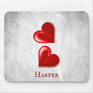 Red Hearts Personalized Mouse Pad