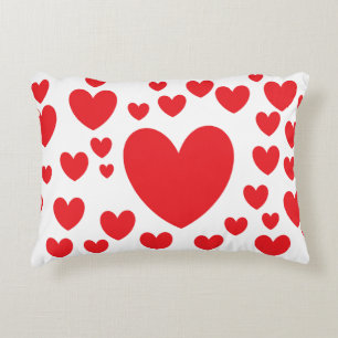 Red Hearts Pillow