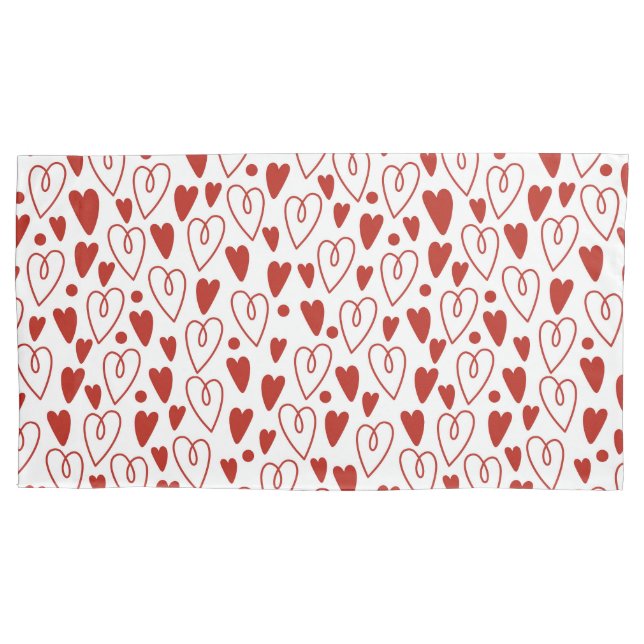 Red Hearts Pillowcase (Front)