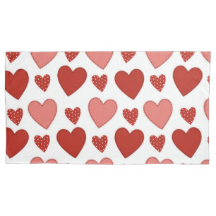 Red Hearts Pillowcase