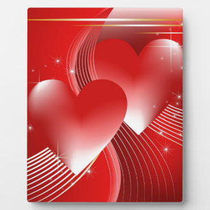 Red Hearts Plaque
