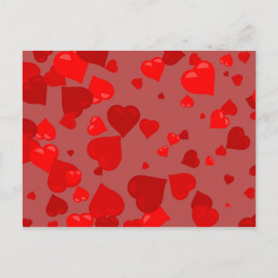 Red Hearts Postcard