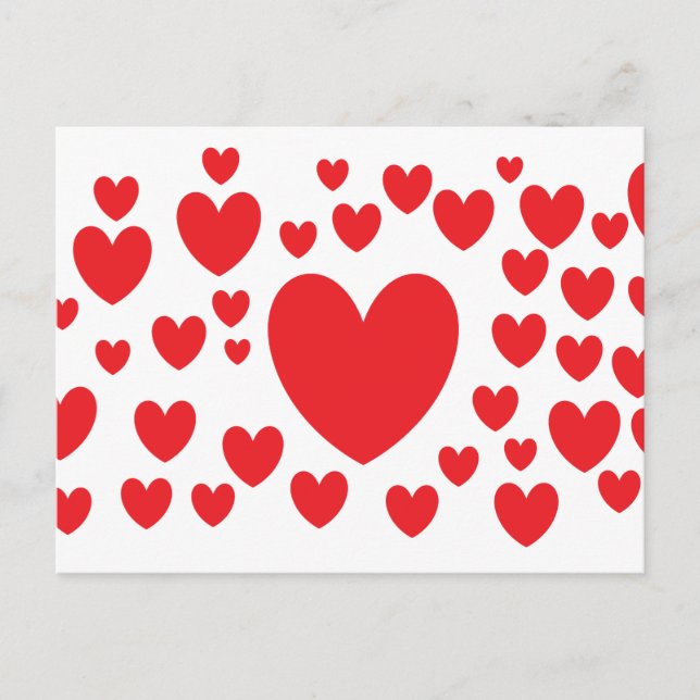 Red Hearts Postcard (Front)