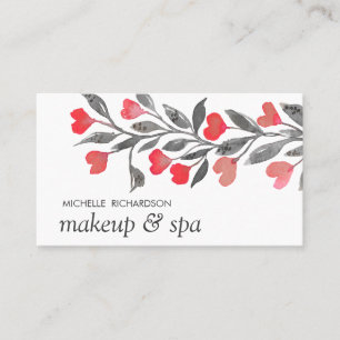 Red Hearts   Professional feminine reminder Appointment Card