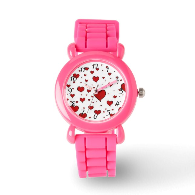 Red hearts rain watch (Front)