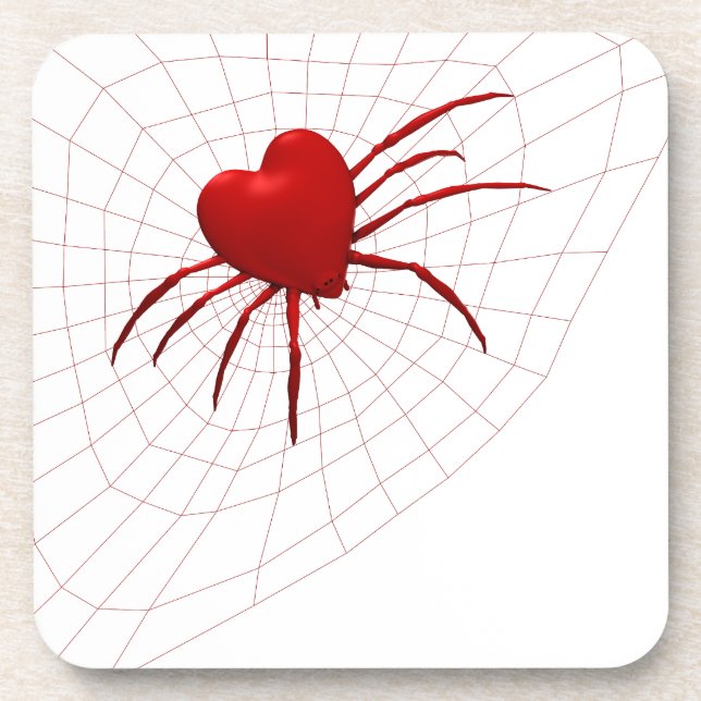 Red Hearts Spider Coaster (Front)
