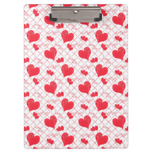 Red hearts, text, "love you" . clipboard