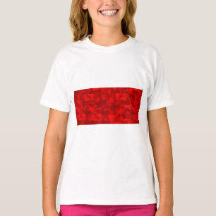 Red Hearts Texture T-Shirt