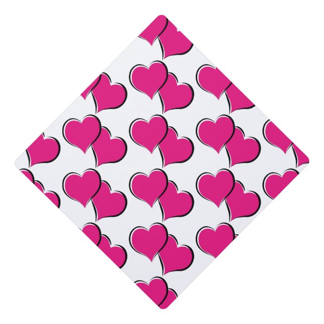 Red hearts Thunder_Cove Graduation Cap Topper (Front)