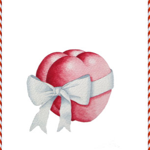 red hearts tied with white bows for weddings favour bag