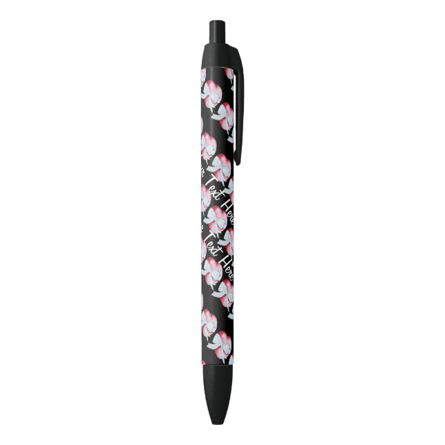 red hearts tied with white ribbon bow black ink pen (Bottom (Vertical))