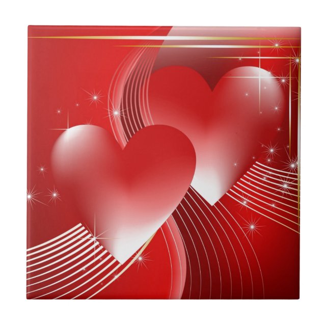 Red Hearts Tile (Front)